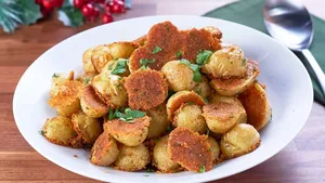 طرز تهیه سیب زمینی پارمسان کریسپی