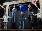 اعدام ترامپ و نتانیاهو در میدان انقلاب تهران