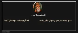 امروز با صائب تبریزی : دزدی بوسه عجب دزدی خوش عاقبتی است