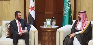 دیدار جولانی با ولیعهد سعودی در ریاض