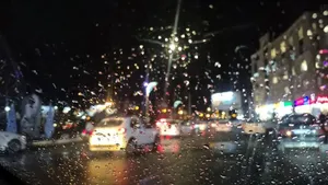 باران شدید پاییزی در دشتستان استان بوشهر