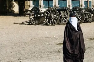 تصویر رنگی‌شده از «میدان توپخانه» در زمان ناصرالدین شاه