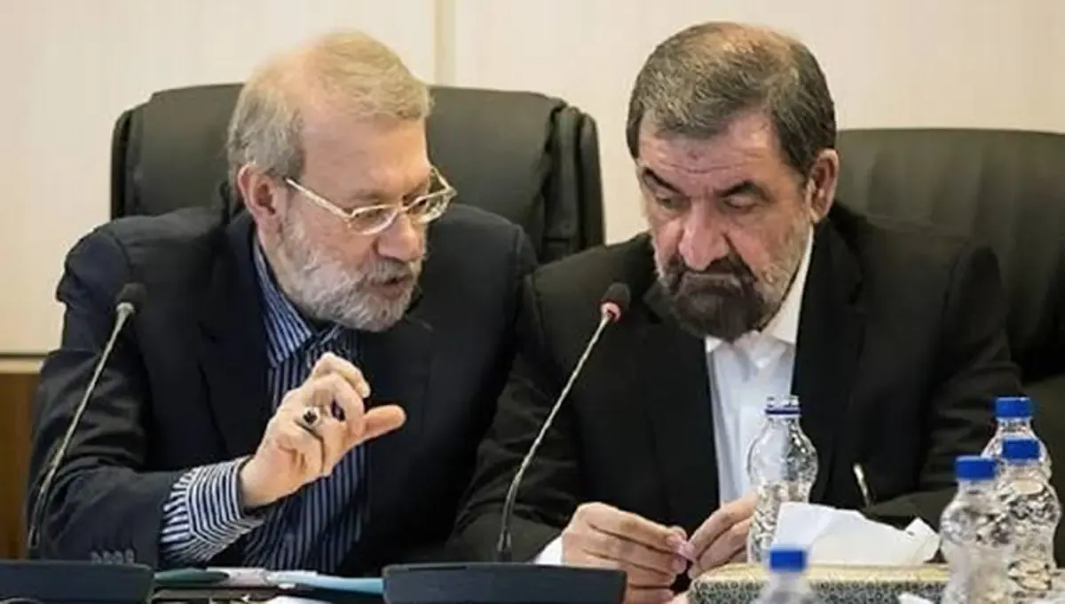 عکس جالب از شهید لاریجانی و سرلشگر محسن رضایی