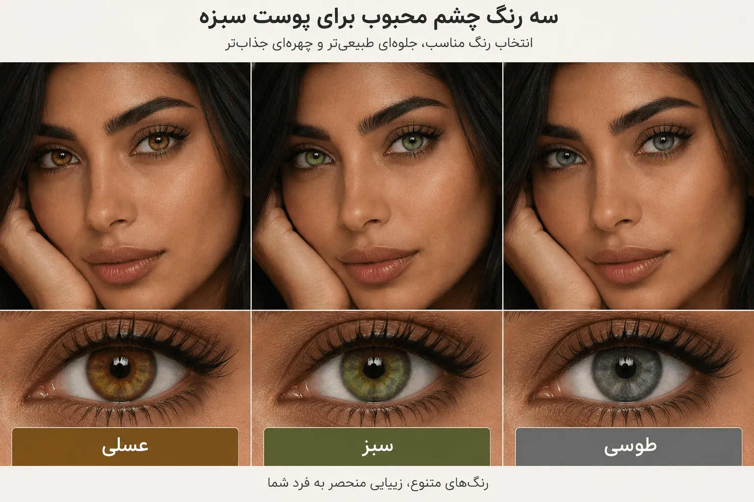 انتخاب رنگ چشم انتخاب رنگ چشم