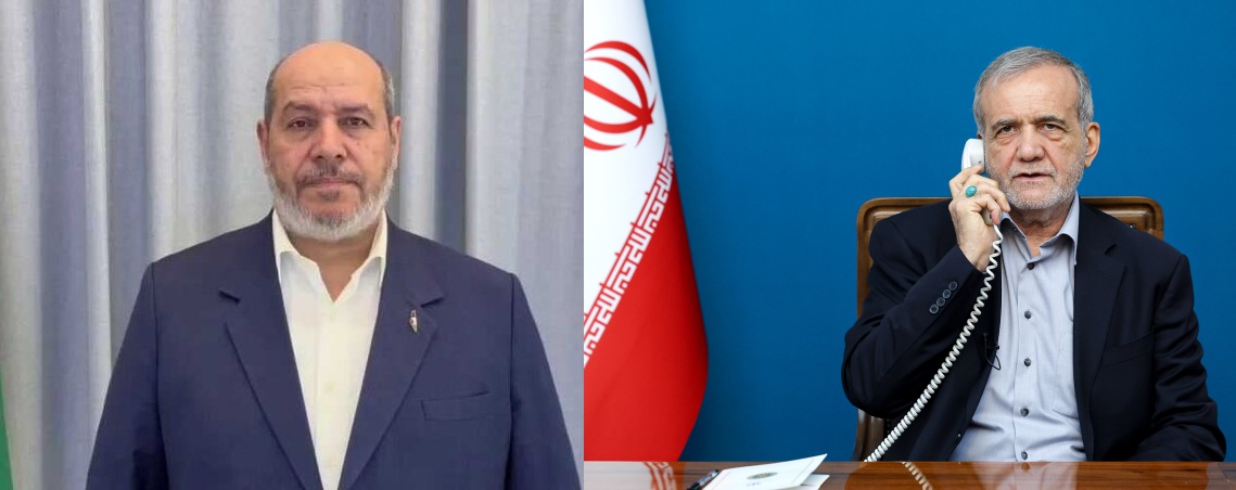 پزشکیان به رهبر حماس: از هر تصمیم رهبران فلسطینی در روند مذاکرات حمایت می‌کنیم / درخواست حماس برای استفاده از تجربیات ایران در مذاکرات