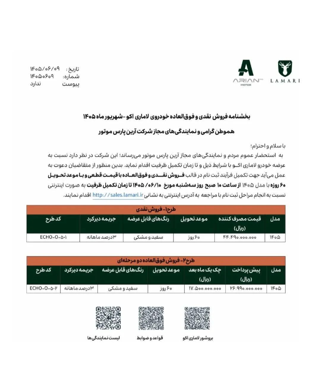 شرایط فروش