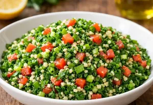 طرز تهیه تبوله سالاد سبز لبنانی