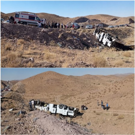 واژگونی اتوبوس روستای ممند واژگونی اتوبوس روستای ممند