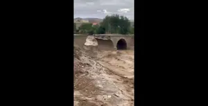 پل قدیمی زیوه‌انگوت اردبیل بر اثر سیل تخریب شد