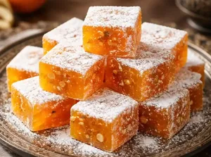 طرز تهیه لوکوم کدو حلوایی؛ دسر خوشمزه برای مهمانی ها