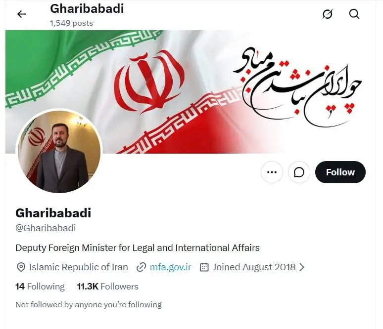 شبکه ایکس تیک آبی معاون وزیر خارجه را حذف کرد شبکه ایکس تیک آبی معاون وزیر خارجه را حذف کرد