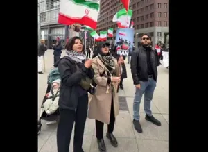 تظاهرات ایرانیان ساکن برلین در محکومیت تجاوز آمریکا و اسرائیل
